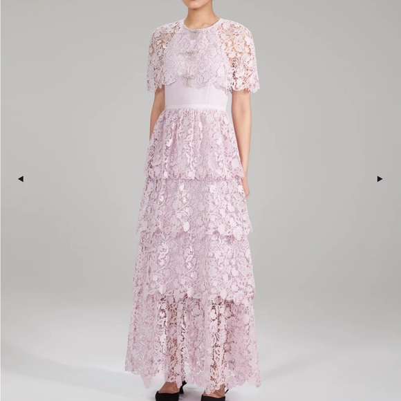 SELF PORTRAIT MAGNOLIA LACE DRESS ワンピース self-portrait Magnolia Lace Mini Dress in White | FWRD